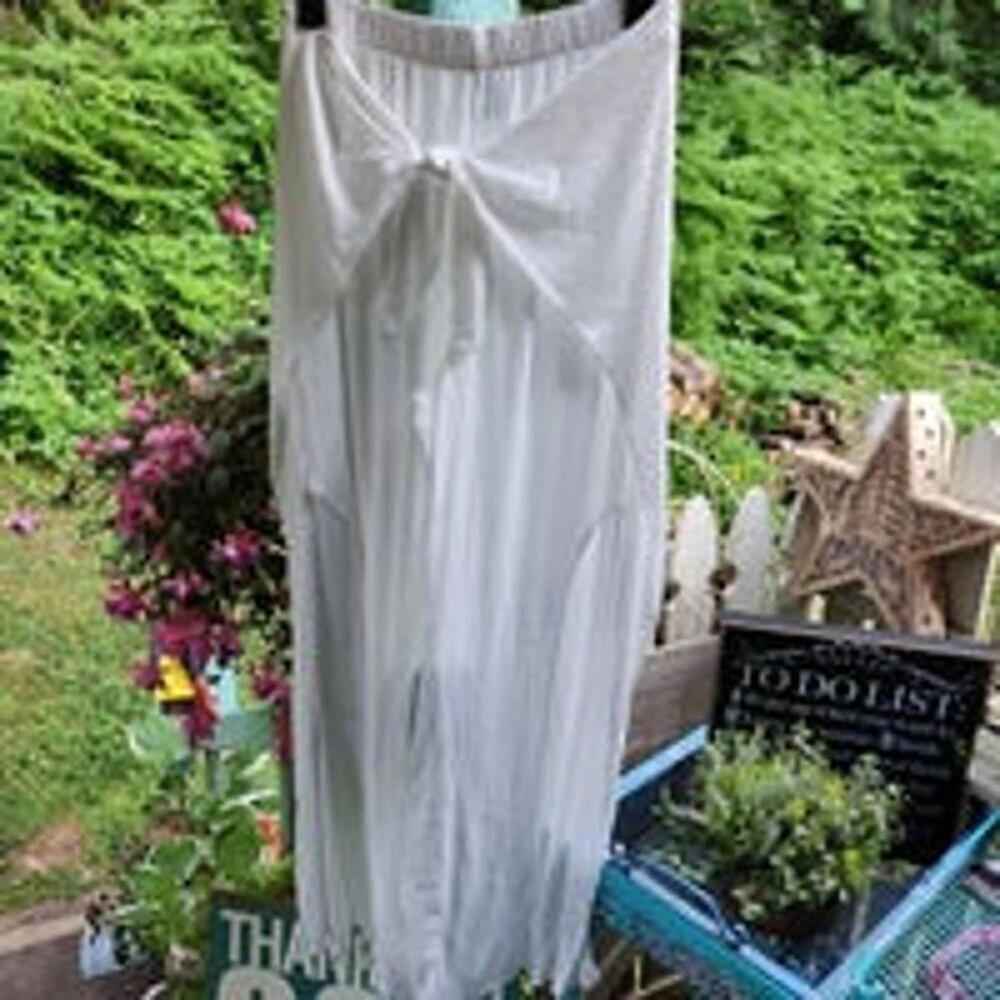 Elegant White Beach Wrap Pants